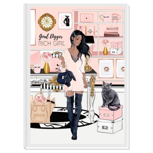 GOAL DIGGER (brunette) - дизайнерски RICH GIRL планер